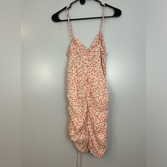NWT Cotton Candy LA Rosebud Floral Shirred Tank Dress Salmon Size M - Picture 7 of 10